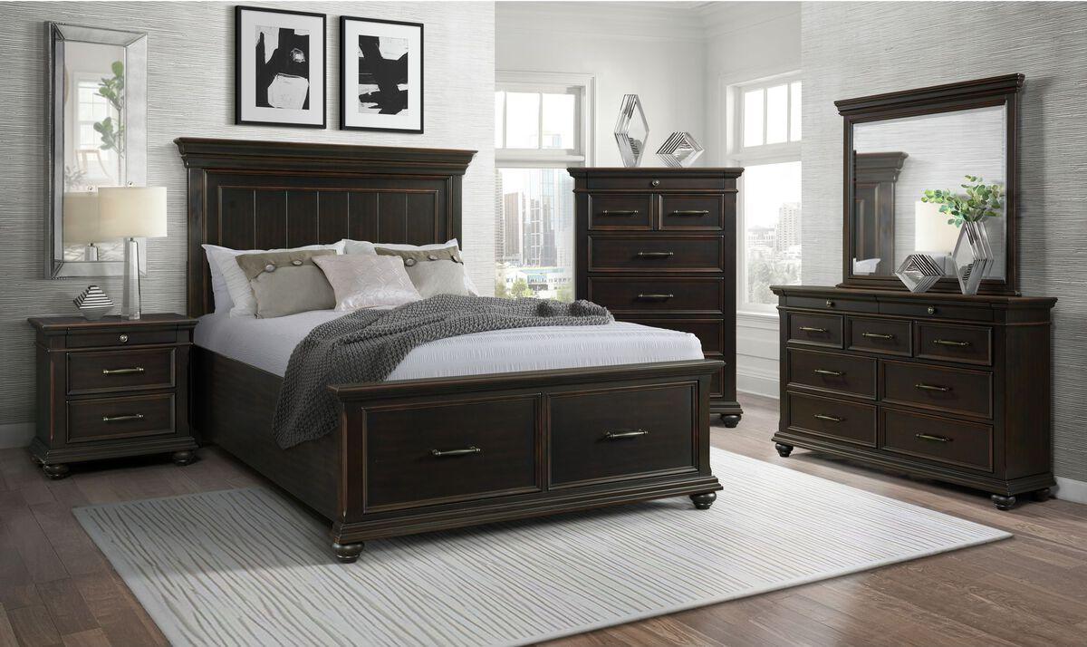 Elements Beds - Brooks Queen Platform Storage Bed in Black