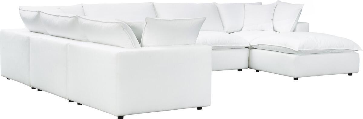 Tov Furniture Sectional Sofas - Cali Pearl Modular Large Chaise Sectional Pearl