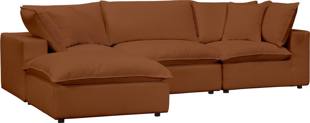 Tov Furniture Sectional Sofas - Cali Rust Modular 4 Piece Sectional