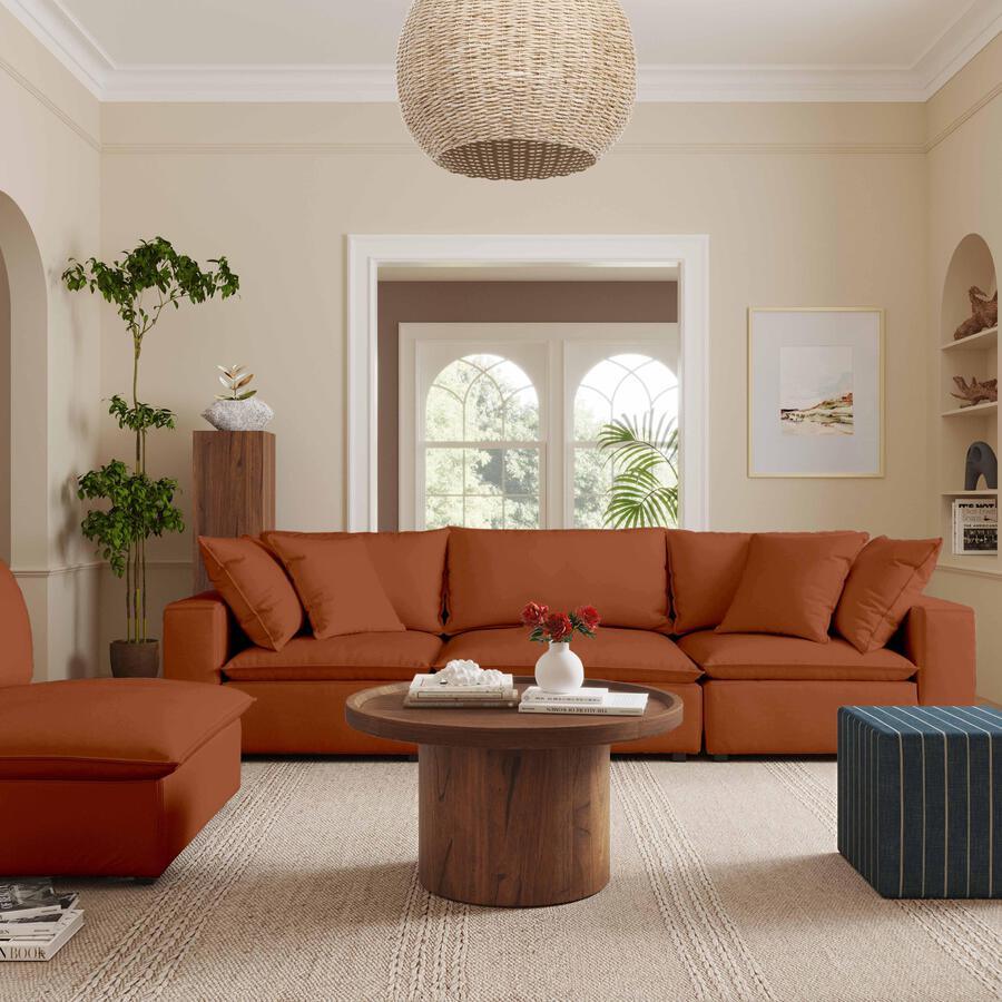 Tov Furniture Sectional Sofas - Cali Rust Modular 4 Piece Sectional