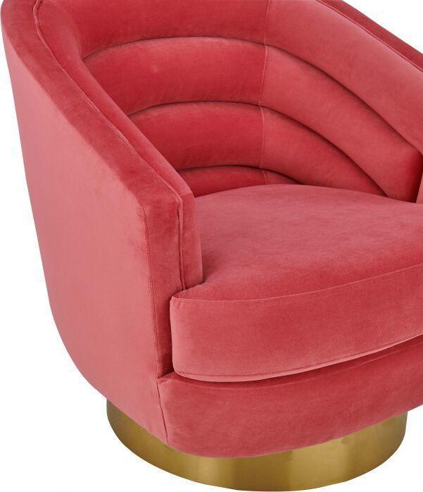 Buy Canyon Hot Pink Velvet Swivel Chair Handmade Design