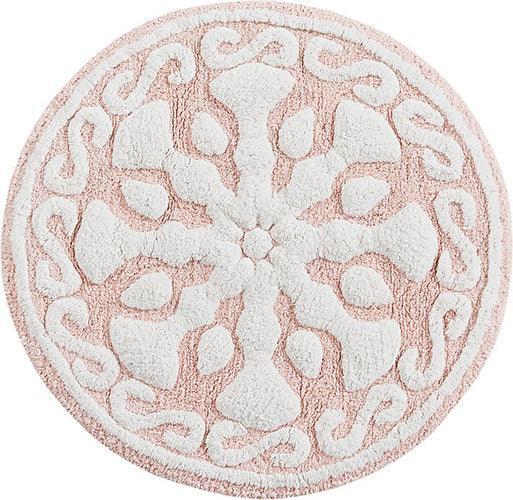 Olliix.com Bath Rugs - Casablanca 25" Round Bath Rug Pink