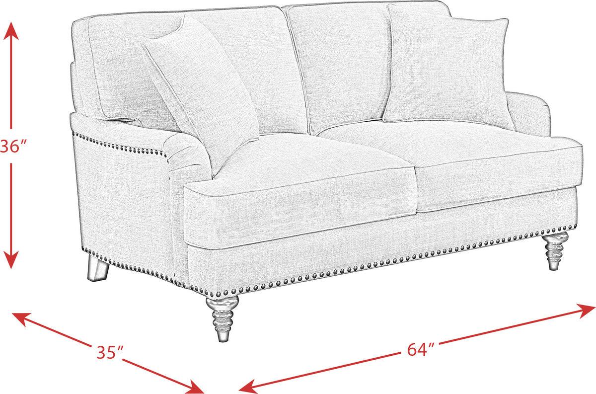 Elements Loveseats - Cassandra Loveseat in Smoke