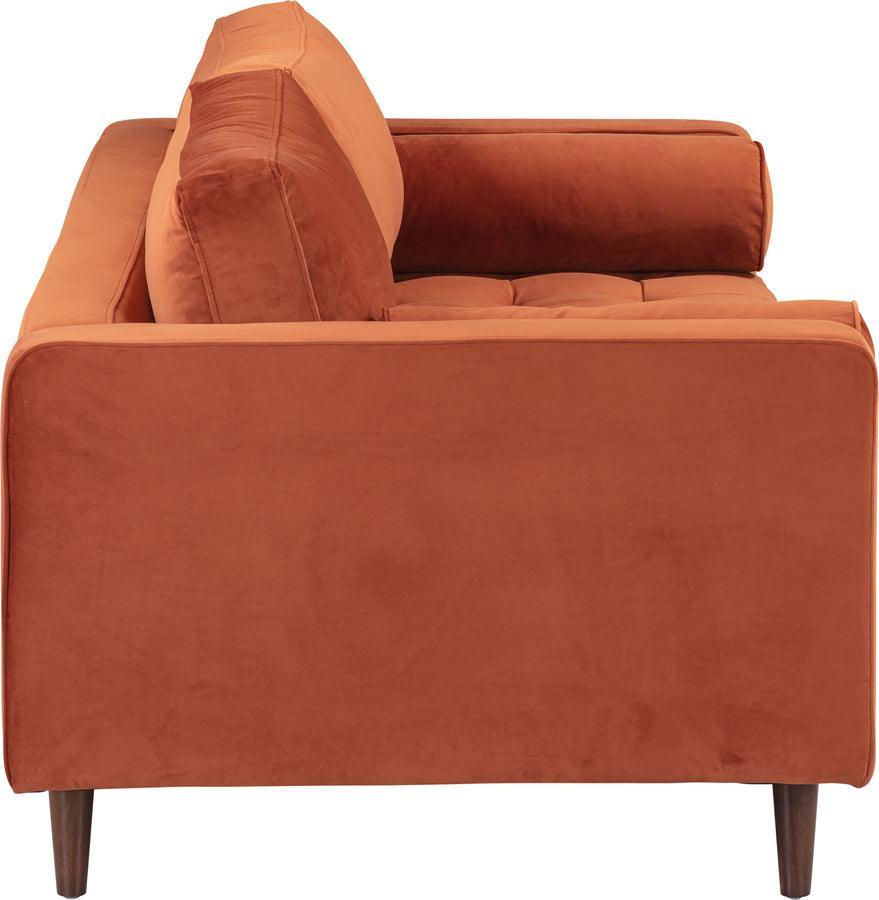 Tov Furniture Loveseats - Cave Burnt Sienna Velvet Loveseat