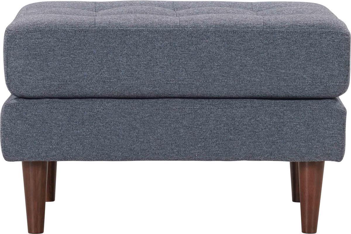 Tov Furniture Ottomans & Stools - Cave Navy Tweed Ottoman Navy