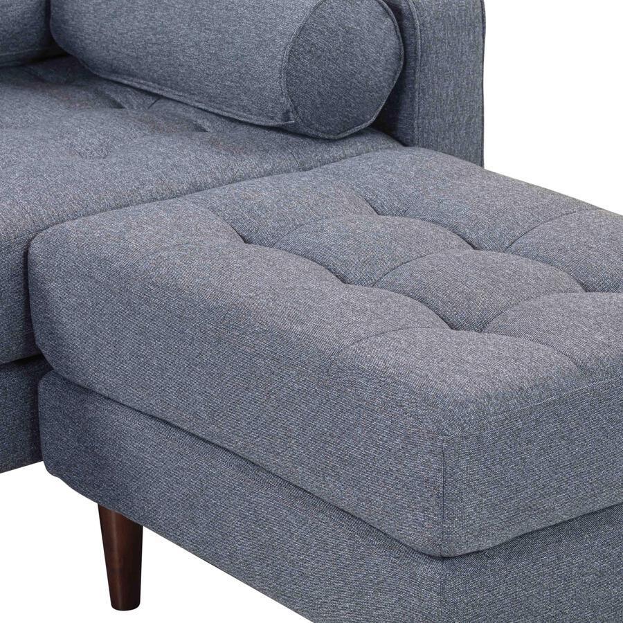 Tov Furniture Sectional Sofas - Cave Navy Tweed Sectional Navy