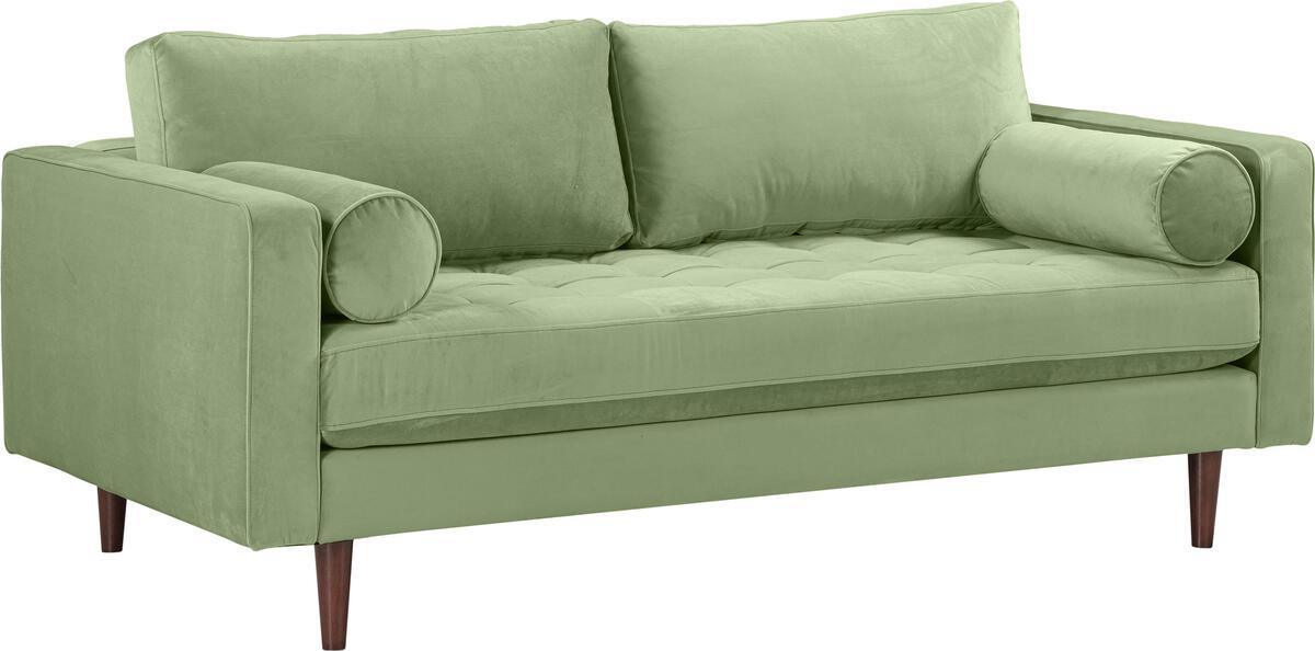 Tov Furniture Loveseats - Cave Sage Green Velvet Loveseat