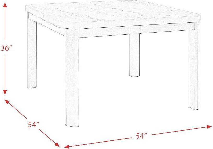 Elements Dining Tables - Celine White Marble Counter Height Dining Table White