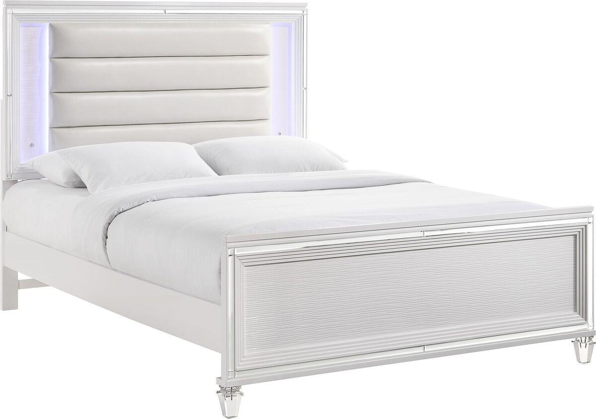 Elements Bedroom Sets - Charlotte Youth Full Platform 3PC Bedroom Set in White White