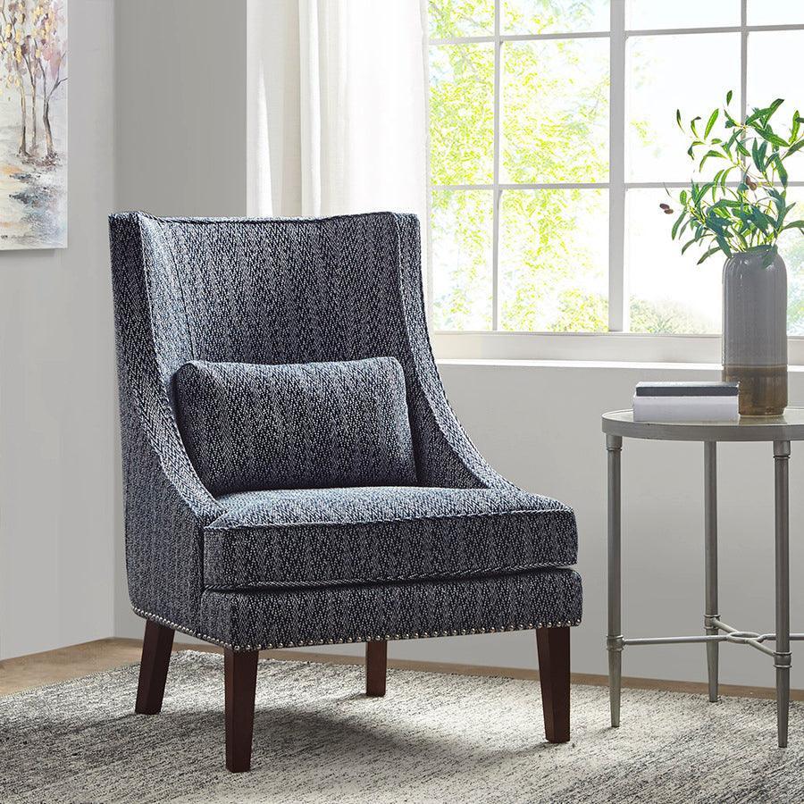 Olliix.com Accent Chairs - Chase High Back Accent Chair Navy