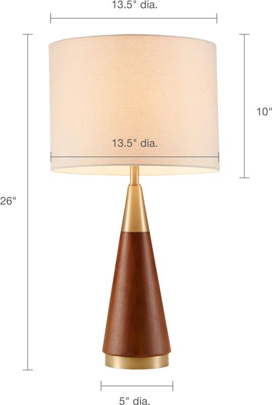 Olliix.com Table Lamps - Chrislie Modern/Contemporary Table Lamp 13.5"Wx13.5"Dx26"H Gold & Brown