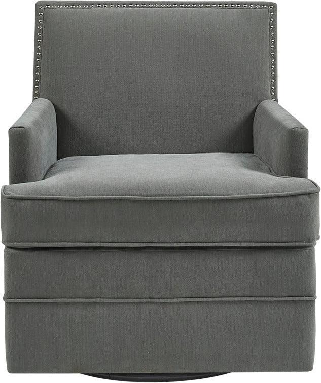 Olliix.com Accent Chairs - Circa Upholstered Swivel Chair Gray