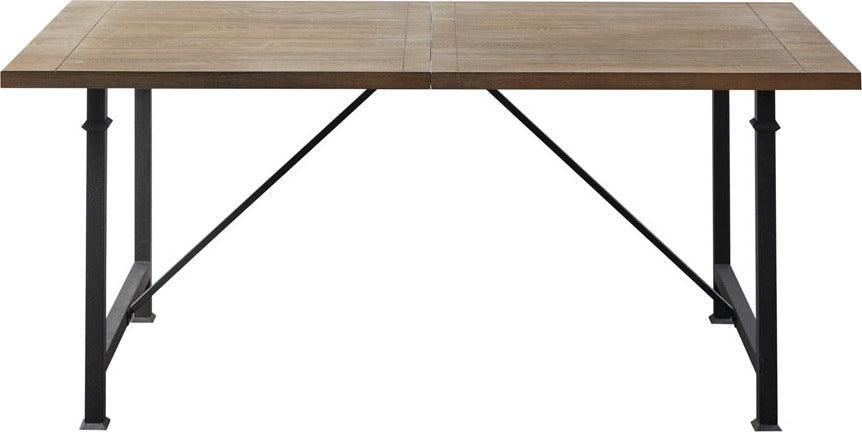 Olliix.com Dining Tables - Cirque Industrial Dining Table with Metal Legs 72W x 36D x 30.25H" Gray