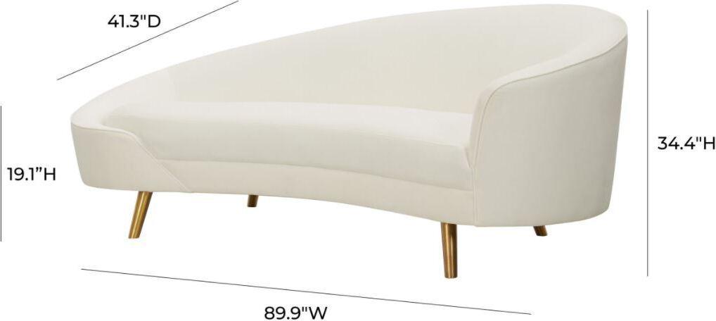 Tov Furniture Sofas & Couches - Cleopatra Velvet Sofa Cream