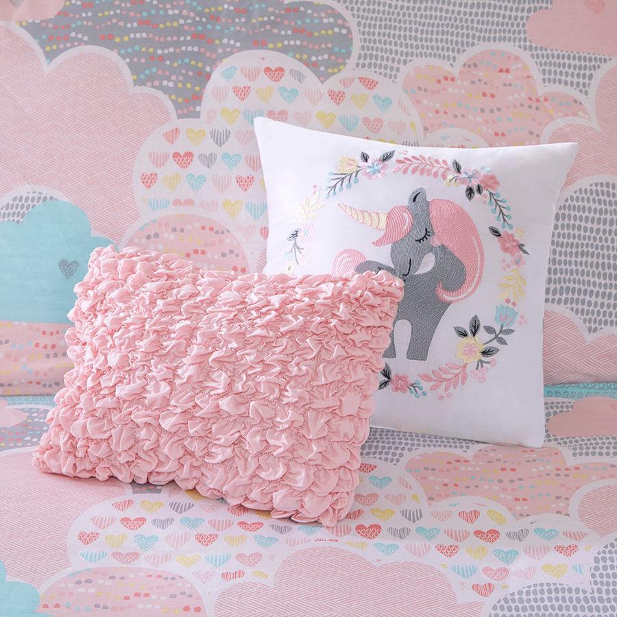 Olliix.com Duvet & Duvet Sets - Cloud Full/Queen Cotton Printed Duvet Cover Set Pink