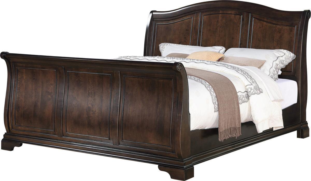 Elements Beds - Conley Cherry Queen Sleigh Bed Cherry