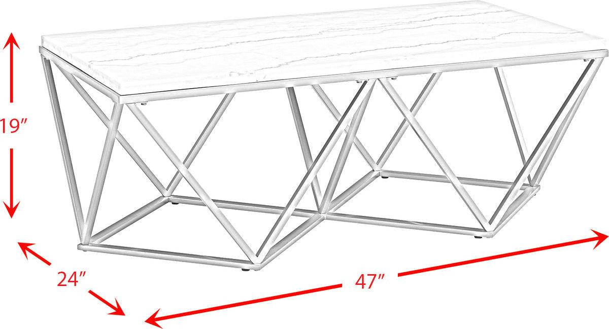 Elements Coffee Tables - Conner Coffee Table Marbe & Gold