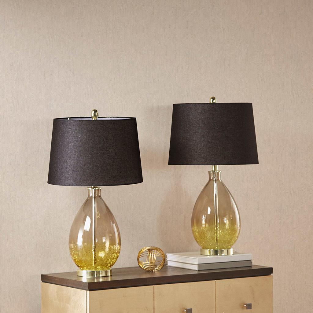 Olliix.com Table Lamps - Cortina Cortina Glass Table Lamp Gold (Set of 2)