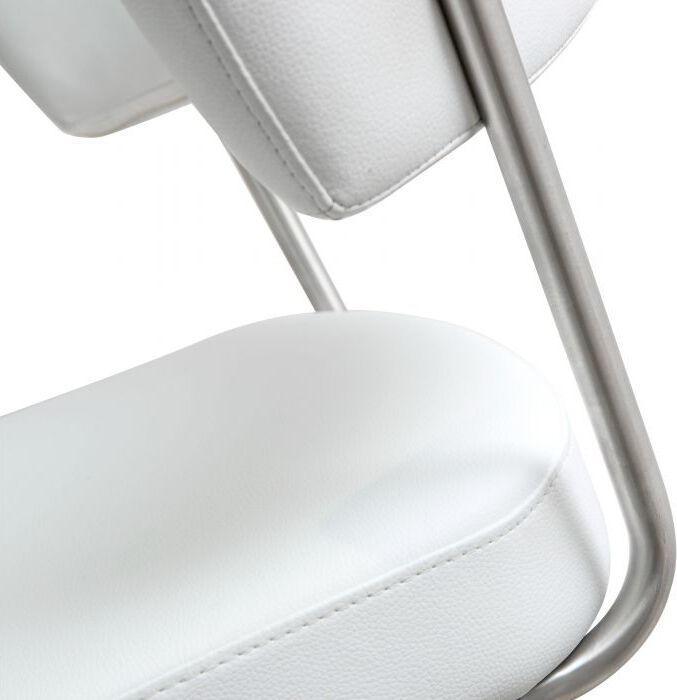 Tov Furniture Barstools - Cosmo White Stainless Steel Barstool