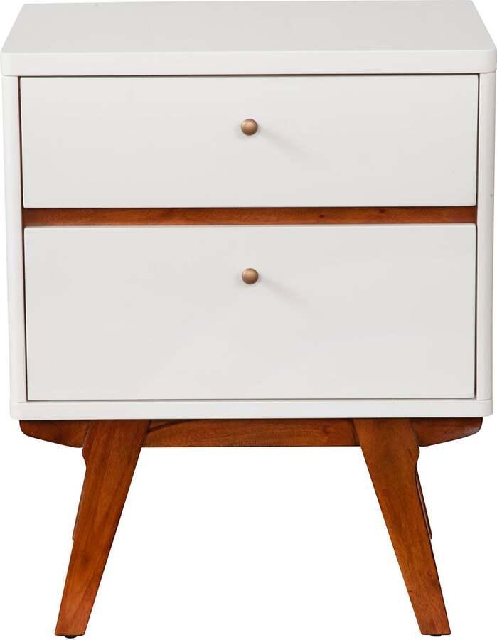 Alpine Furniture Nightstands & Side Tables - Dakota Two Drawer Nightstand