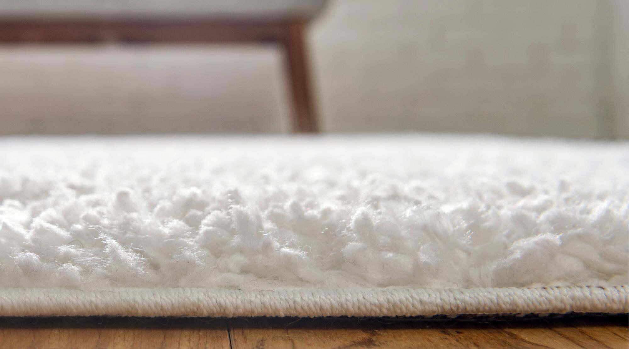 Unique Loom Indoor Rugs - Davos Shag Solid Rectangular 8x10 Rug Ivory