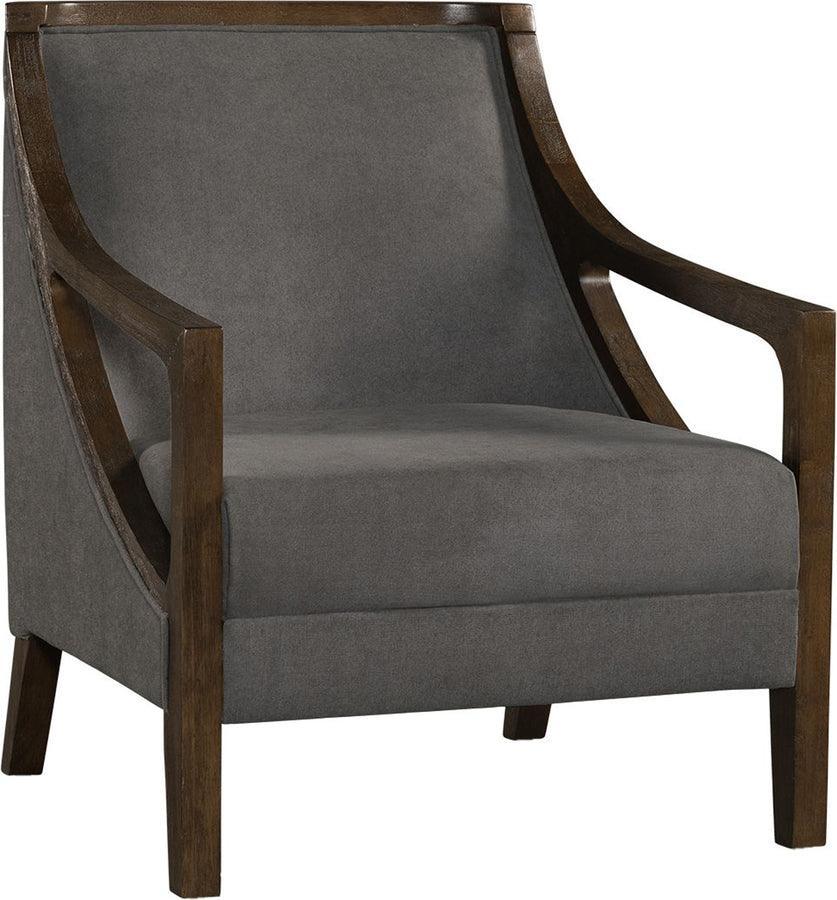 Elements Accent Chairs - Dayna Accent Chair with Brown Frame Charcoal