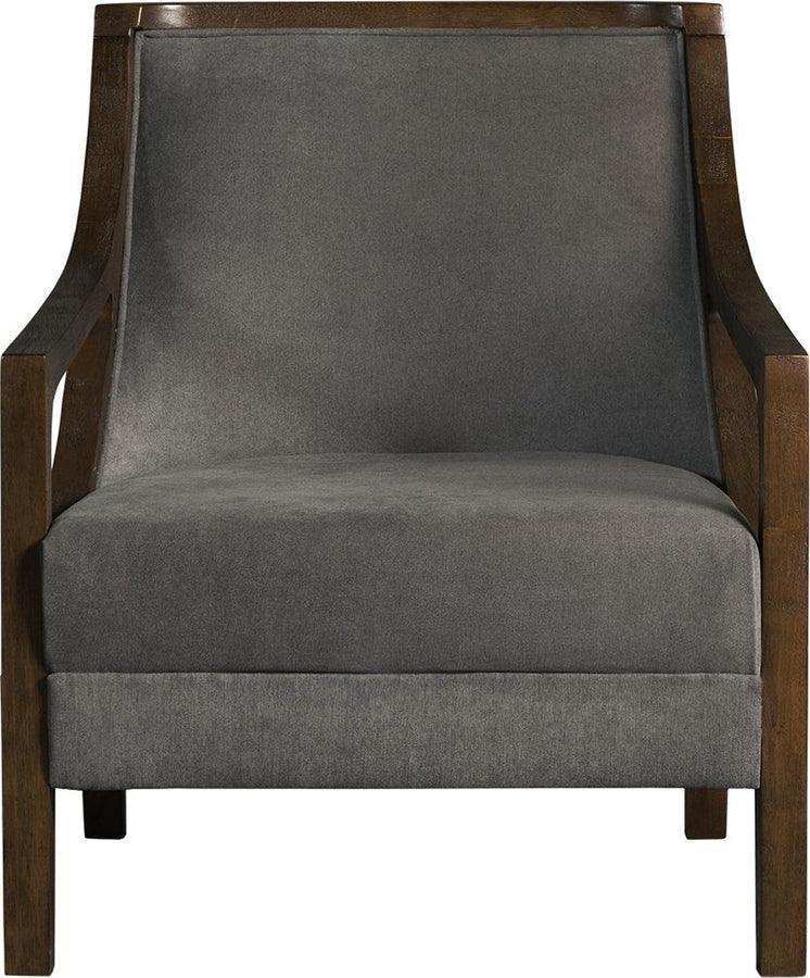 Elements Accent Chairs - Dayna Accent Chair with Brown Frame Charcoal