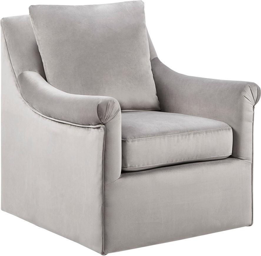 Olliix.com Accent Chairs - Deanna Swivel Chair Gray