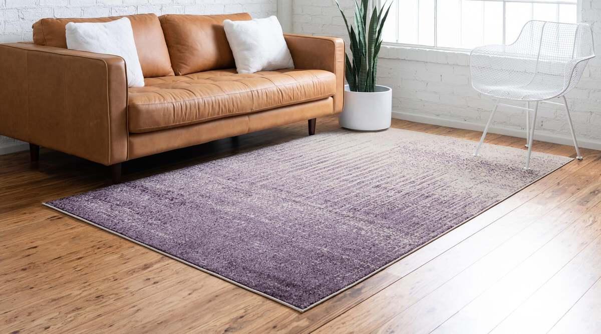 Unique Loom Indoor Rugs - Del Mar Contemporary Palace Rectangular Rug Purple