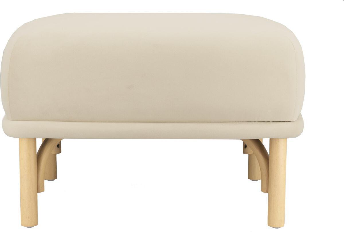 Tov Furniture Ottomans & Stools - Desiree Cream Velvet Ottoman Cream