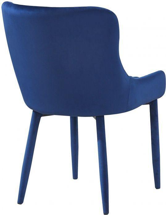 Tov Furniture Accent Chairs - Draco Navy Velvet Chair