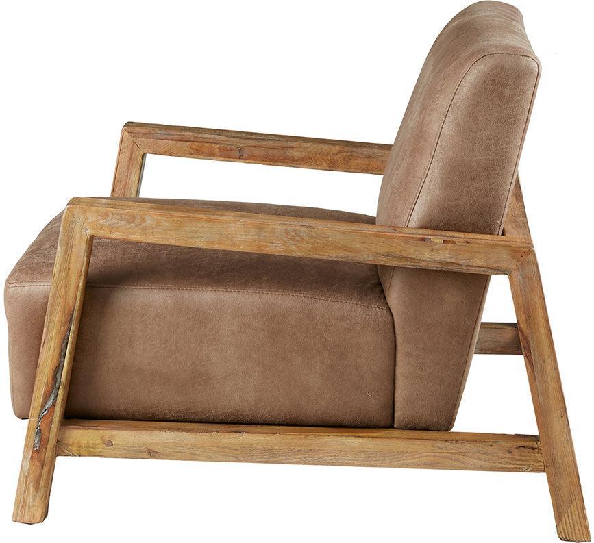 Olliix.com Accent Chairs - Easton Low Profile Accent Chair Taupe & Natural