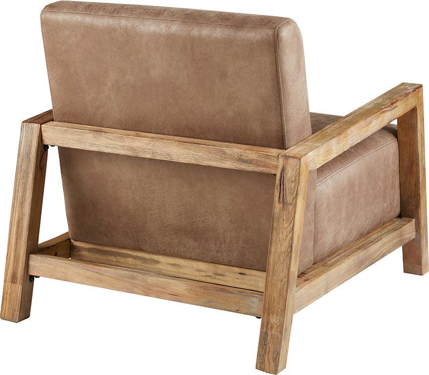 Olliix.com Accent Chairs - Easton Low Profile Accent Chair Taupe & Natural