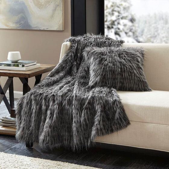 Olliix.com Pillows & Throws - Edina Throw Black