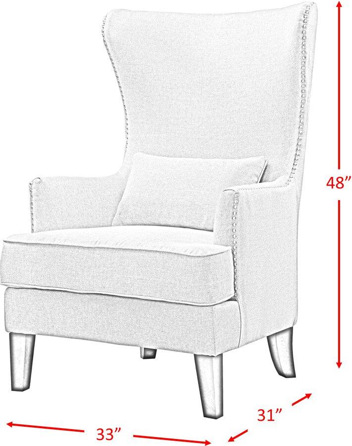 Elements Accent Chairs - Elia Chair with Chrome Nails Sierra Charcoal