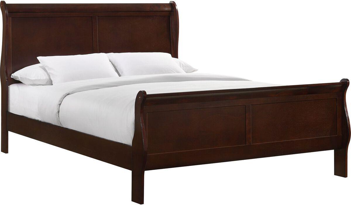 Elements Bedroom Sets - Ellington Full Panel 5Pc Bedroom Set In Cherry