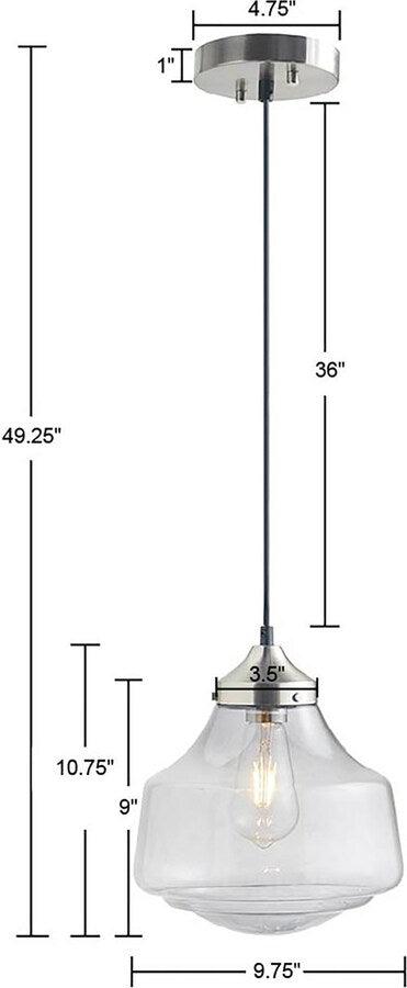 Olliix.com Ceiling Lights - Elm Single Bell-Shaped Pendant Smoke Gray