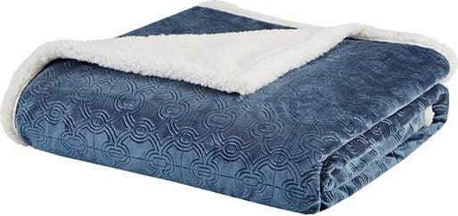 Olliix.com Pillows & Throws - Elma Throw Blue