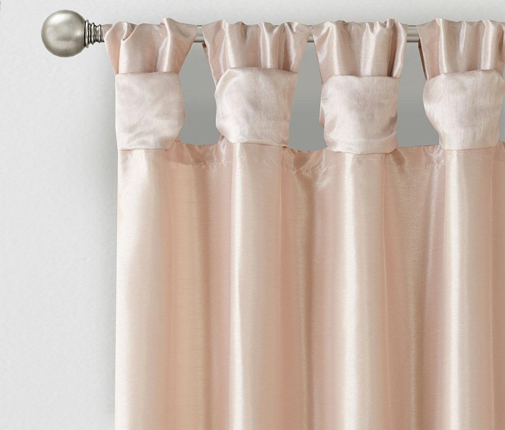 Olliix.com Curtains - Emilia 120" Twist Tab Window Curtain Collection Blush