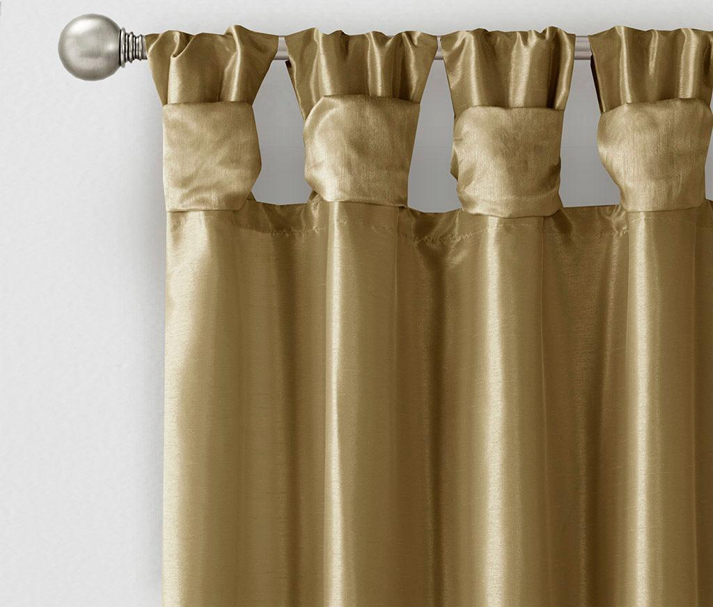 Olliix.com Curtains - Emilia 120" Twist Tab Window Curtain Collection Bronze