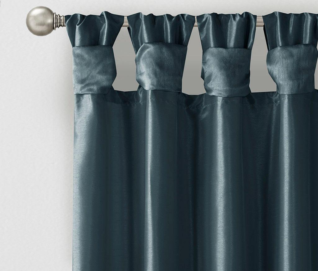 Olliix.com Curtains - Emilia 120" Twist Tab Window Curtain Collection Teal