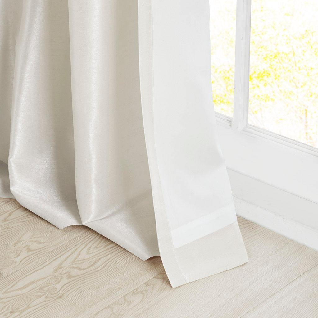 Olliix.com Curtains - Emilia 120" Twist Tab Window Curtain Collection White