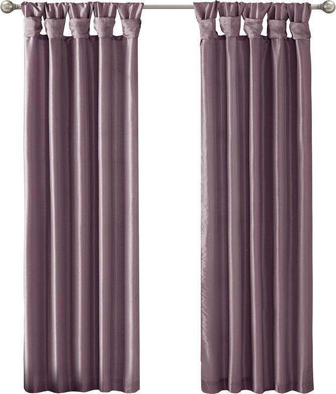 Olliix.com Curtains - Emilia 84" Twist Tab Window Curtain Collection Purple