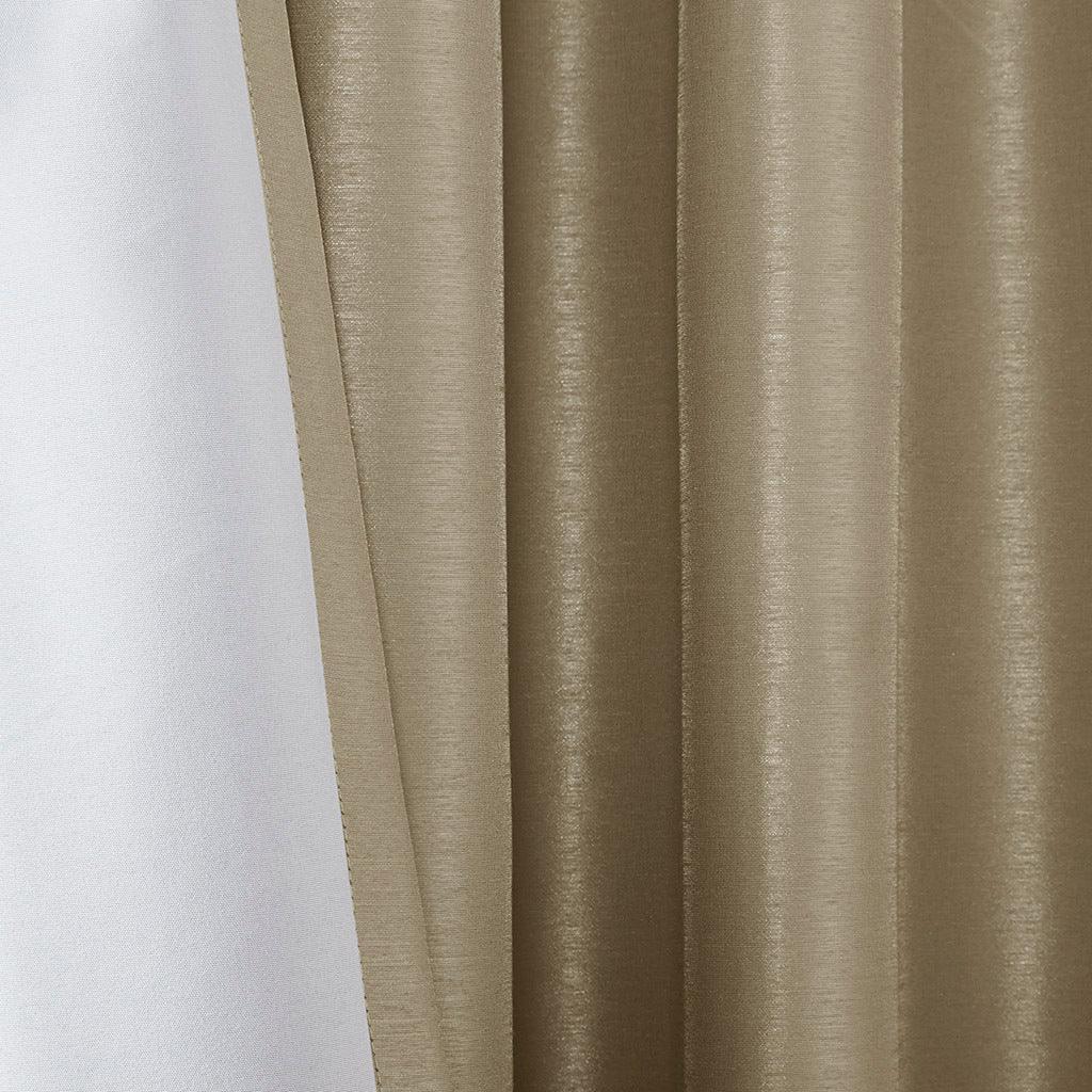 Olliix.com Curtains - Emilia 95" Twist Tab Window Curtain Bronze