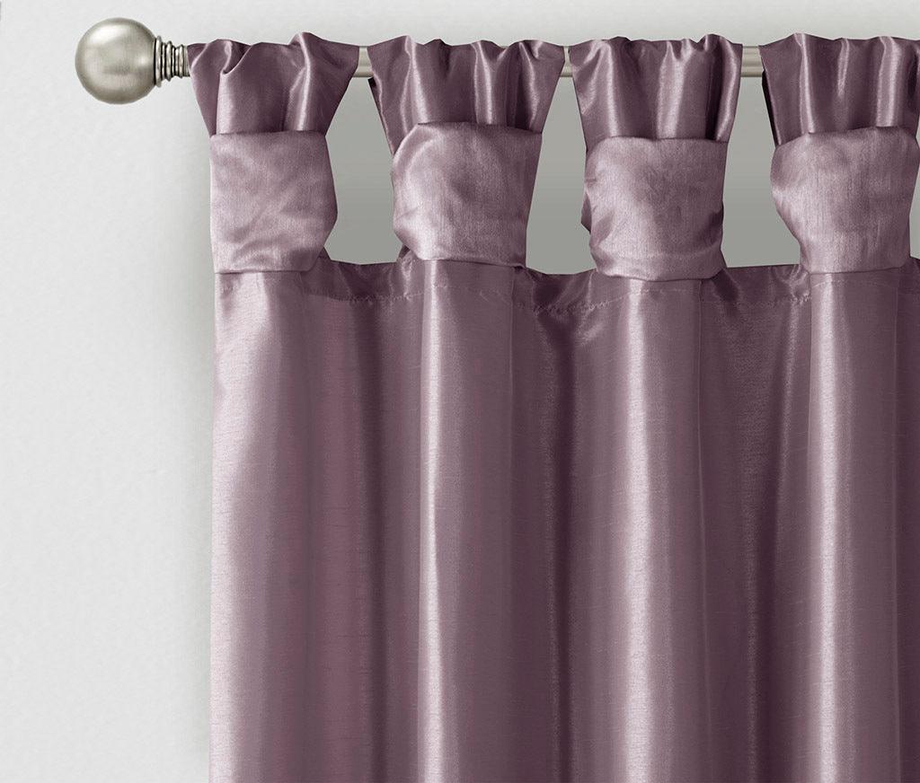 Olliix.com Curtains - Emilia 95" Twist Tab Window Curtain Collection Purple