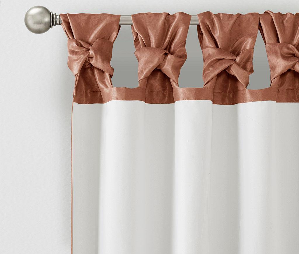 Olliix.com Curtains - Emilia 95" Twist Tab Window Curtain Collection Spice