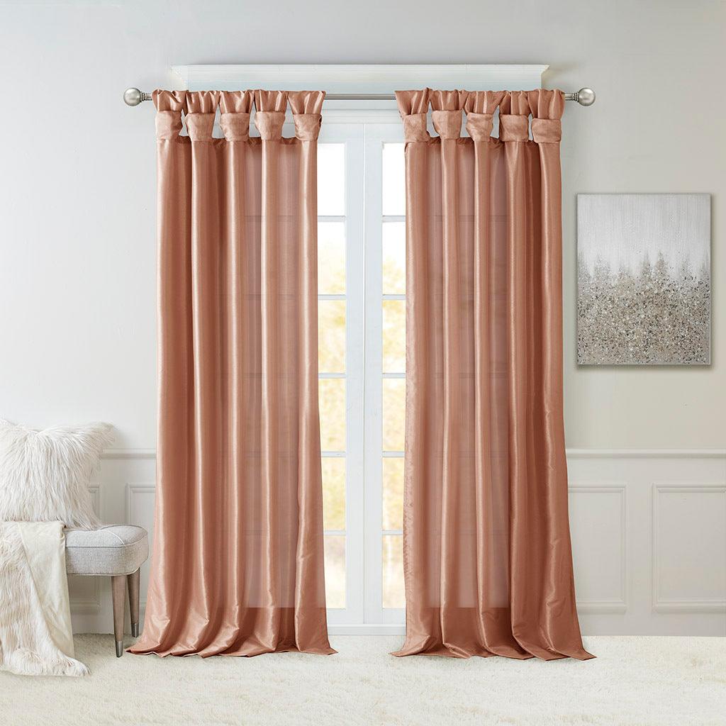 Olliix.com Curtains - Emilia 95" Twist Tab Window Curtain Collection Spice