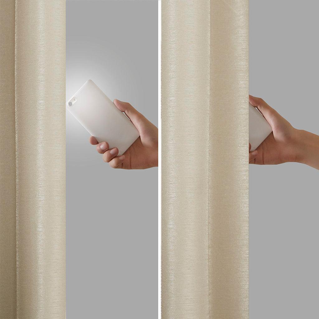 Olliix.com Curtains - Emilia Twist Tab 95" Window Curtain Collection Champagne