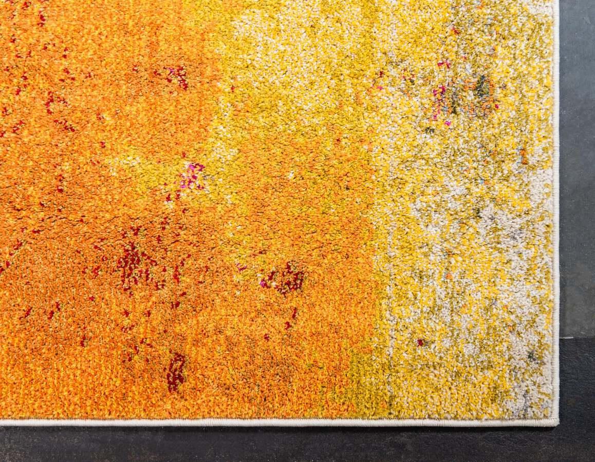 Unique Loom Indoor Rugs - Estrella Modern Palace Rectangular Rug Yellow