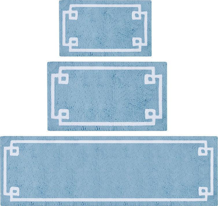 Blue Spa Cotton Bath Mat, 20x30